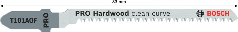 BOSCH PRO Hardwood clean curve T101AOF Stichsägeblatt, 83 mm, 2-tlg. BOSCH PRO Hardwood clean curve T101AOF Stichsägeblatt, 83 mm, 2-tlg.