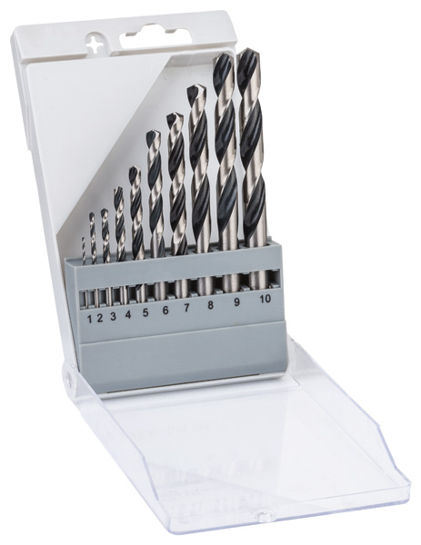 BOSCH HSS-Spiralbohrer-Set PointTeQ, 10-tlg., 1-10 mm BOSCH HSS-Spiralbohrer-Set PointTeQ, 10-tlg., 1-10 mm