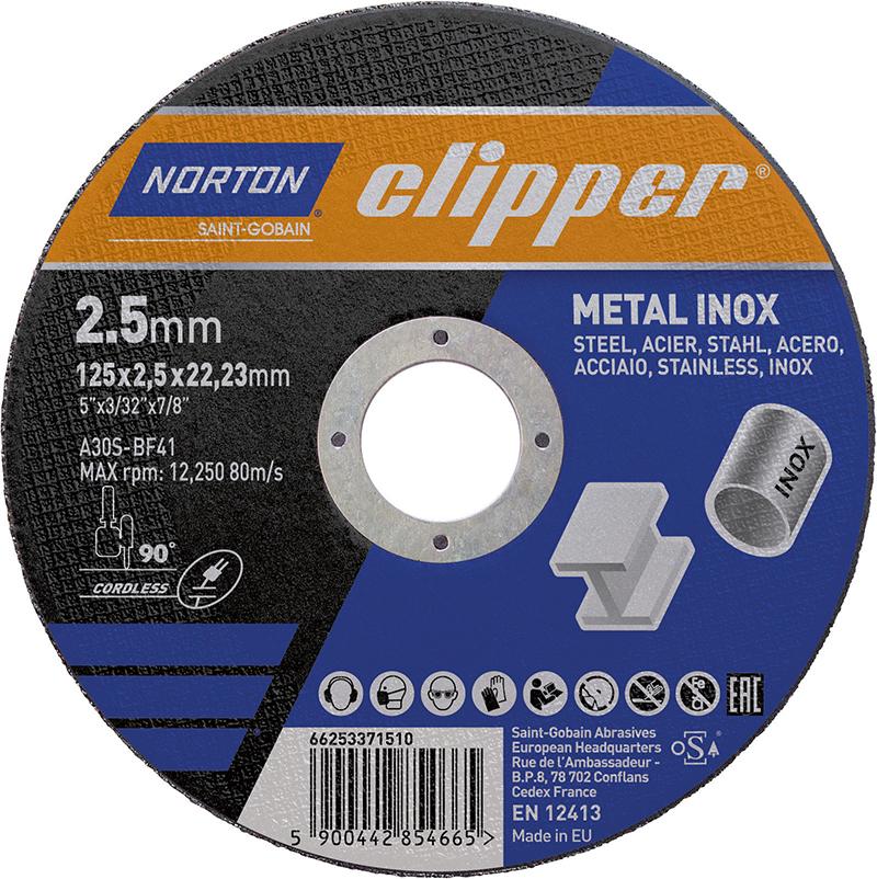 CLIPPER Trennscheibe Metall-Inox A30S-125x2.5x22.23mm CLIPPER Trennscheibe Metall-Inox A30S-125x2.5x22.23mm