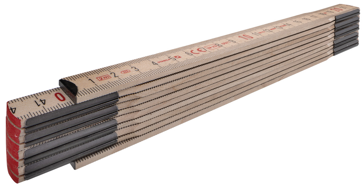 STABILA Holz-Gliedermaßstab Type 507 N, 2 m, naturfarben