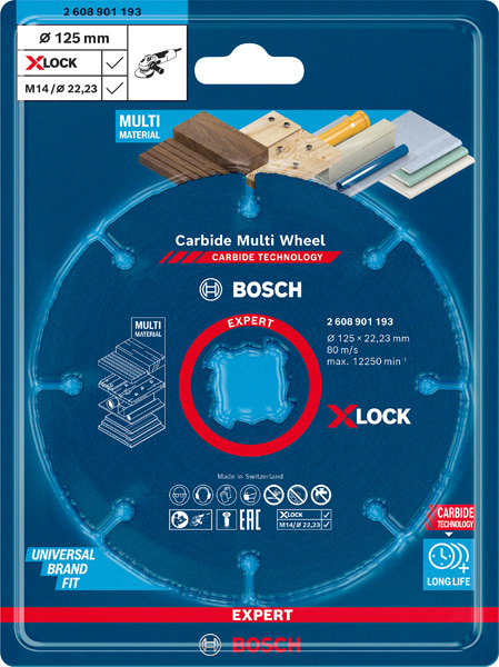 BOSCH EXPERT Carbide Multi Wheel X-LOCK Trennscheibe, 125 mm, 22,23 mm