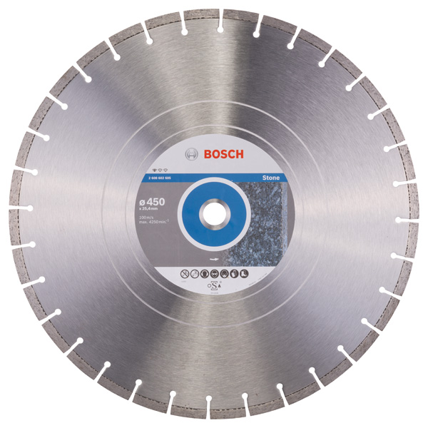 BOSCH Diamanttrennscheibe Standard for Stone, 450 x 25,40 x 3,6 x 10 mm BOSCH Diamanttrennscheibe Standard for Stone, 450 x 25,40 x 3,6 x 10 mm