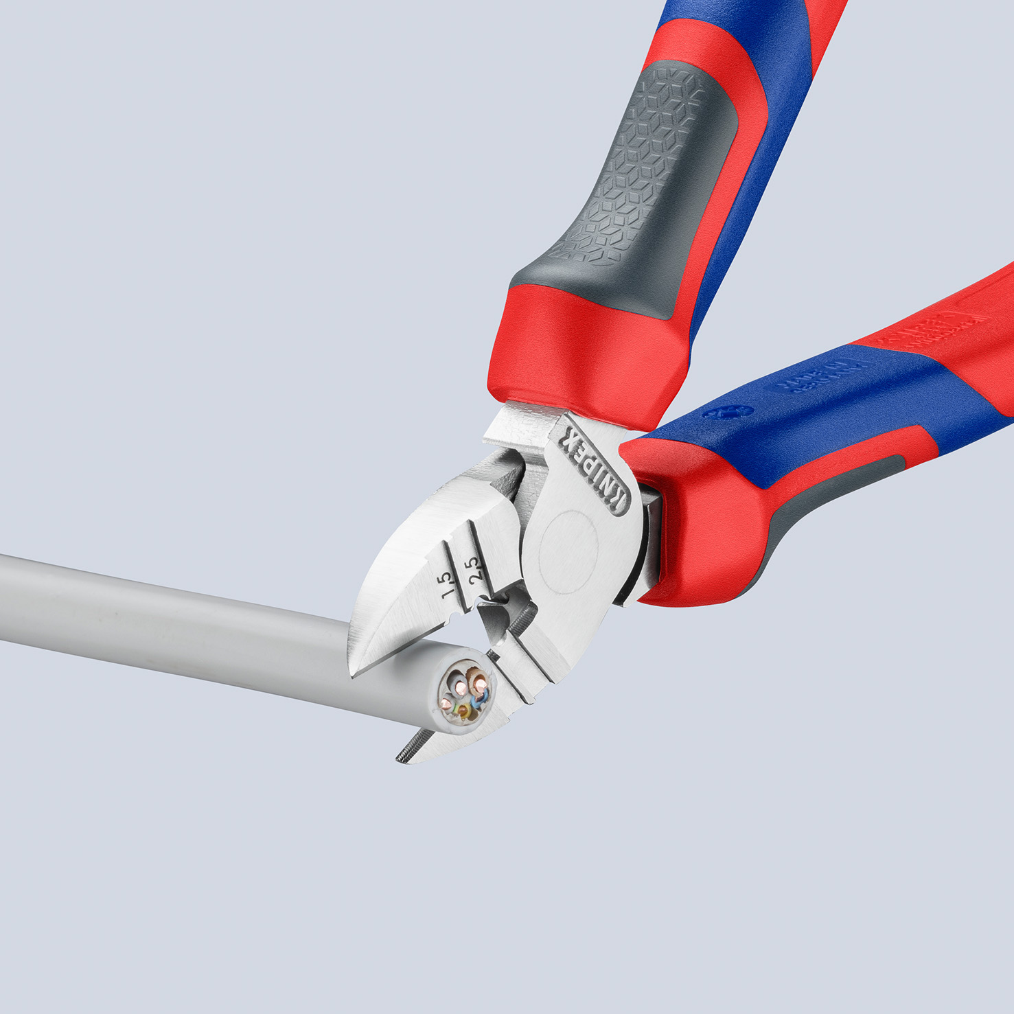 KNIPEX KNIPEX 14 25 160 Abisolier-Seitenschneider 160 mm verchromt mit Comfort-Griffen KNIPEX KNIPEX 14 25 160 Abisolier-Seitenschneider 160 mm verchromt mit Comfort-Griffen