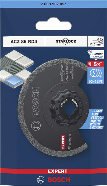 BOSCH EXPERT ACZ 85 RD4 Grout Segment Blade, 85 mm
