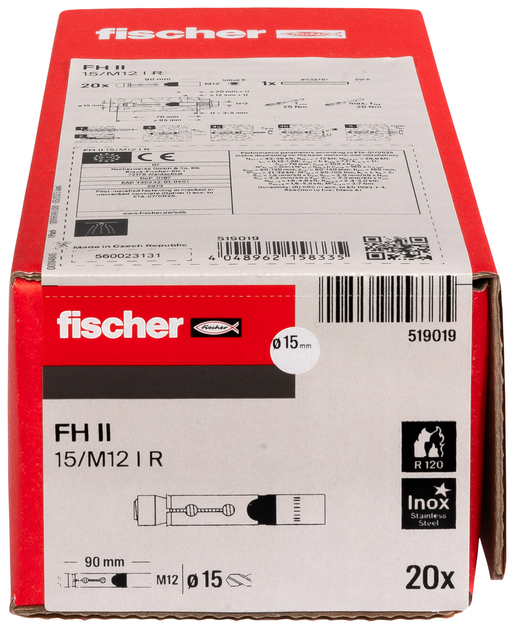 FISCHER DEUTSCHLAND Innengewindeanker FH II 15/M12 I R