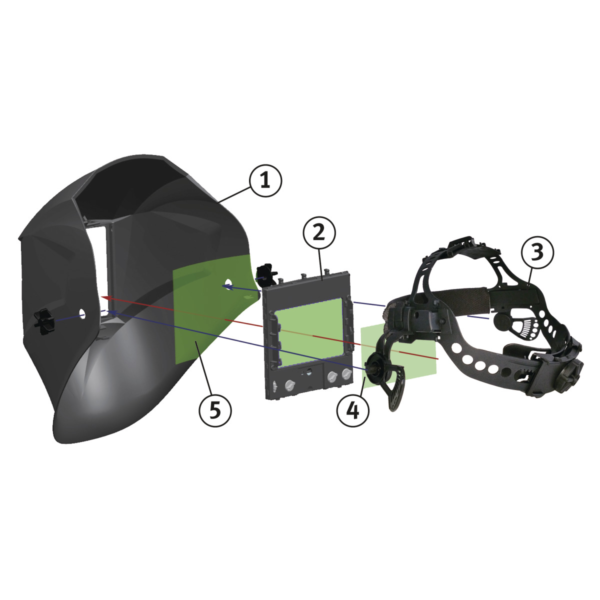 SCHWEISSKRAFT Automatik-Schweißschutzhelm VarioProtect XXL-W-2 TC