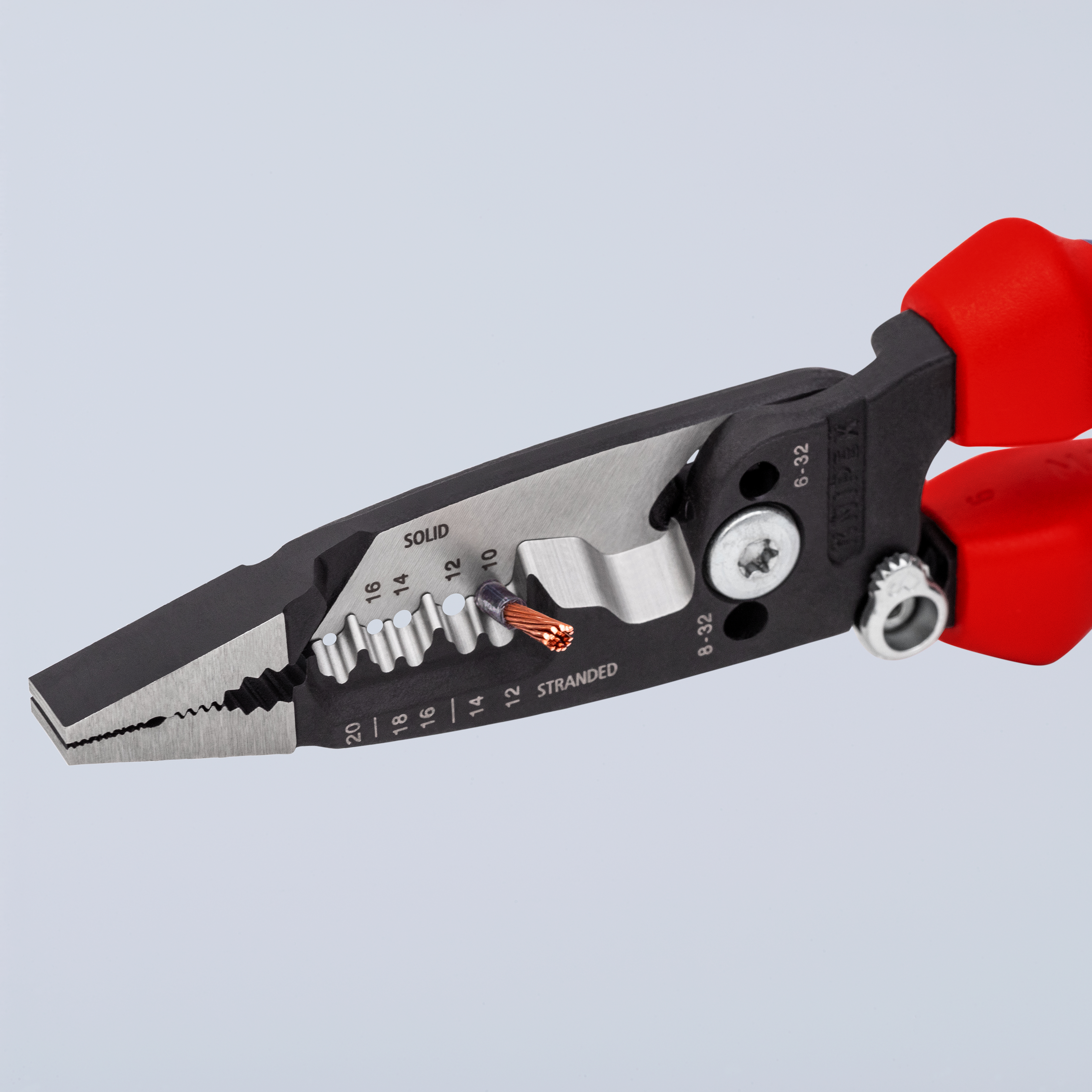 KNIPEX KNIPEX 13 72 8 WireStripper Multifunktions-Elektrikerzangen amerikanisches Modell 200 mm schwarz atramentiert mit Mehrkomponenten-Hüllen poliert KNIPEX KNIPEX 13 72 8 WireStripper Multifunktions-Elektrikerzangen amerikanisches Modell 200 mm schwarz atramentiert mit Mehrkomponenten-Hüllen poliert