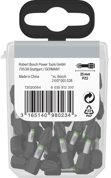 BOSCH PRO Pozidriv Impact Bit, PZ2, 25 mm, Display, 10 x 25-tlg BOSCH PRO Pozidriv Impact Bit, PZ2, 25 mm, Display, 10 x 25-tlg