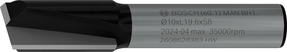 BOSCH PRO Nutfräser, zweischneidig, Ø 10 x L 19,6, Schaft 8 mm