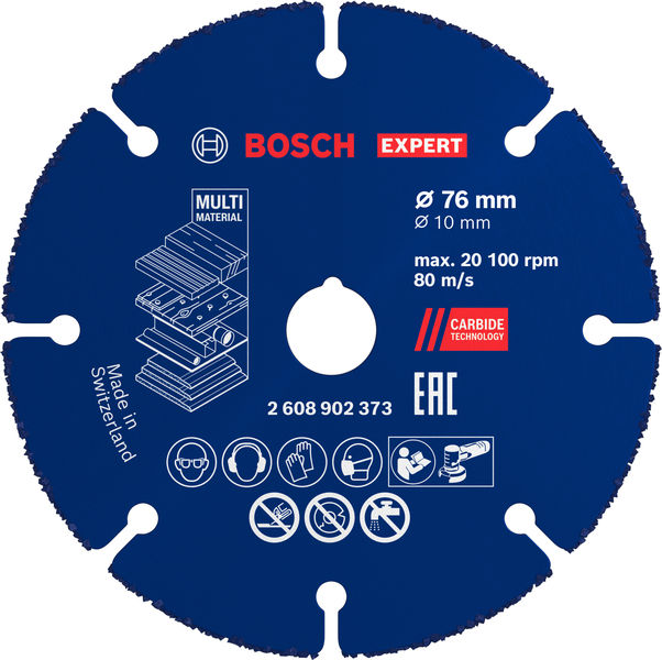 BOSCH EXPERT Multi Material Carbide-Trennscheibe, 76 x 10 mm BOSCH EXPERT Multi Material Carbide-Trennscheibe, 76 x 10 mm