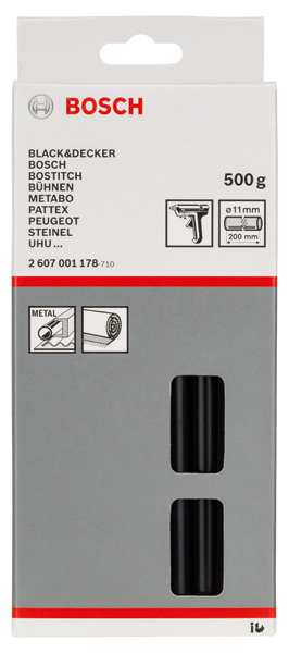 BOSCH Schmelzkleber, 11 x 200 mm, 500 g, schwarz