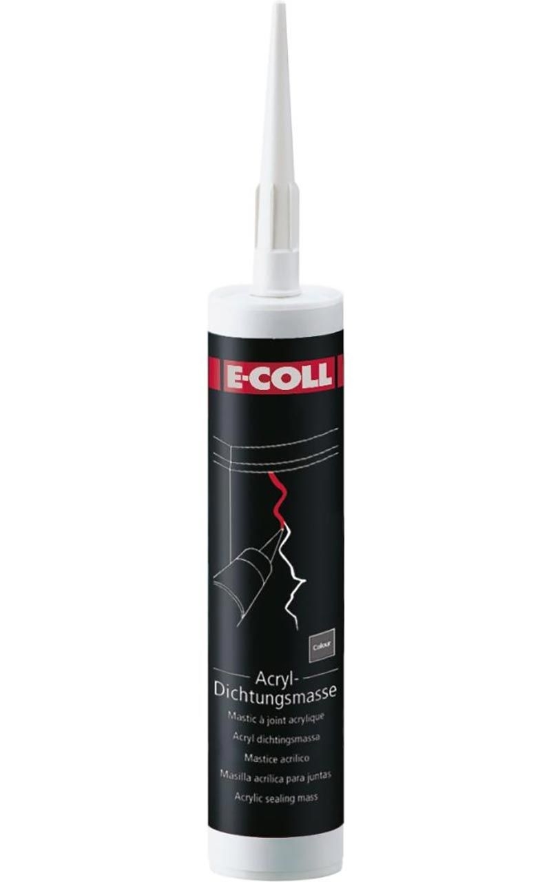 E-COLL Acryl Dichtmasse grau 310ml Kartschue E-COLL Acryl Dichtmasse grau 310ml Kartschue
