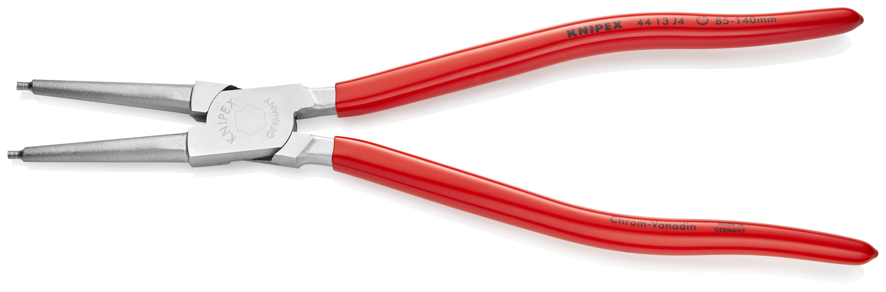 KNIPEX KNIPEX 44 13 J4 Sicherungsringzange für Innenringe in Bohrungen 320 mm verchromt mit Kunststoff überzogen KNIPEX KNIPEX 44 13 J4 Sicherungsringzange für Innenringe in Bohrungen 320 mm verchromt mit Kunststoff überzogen