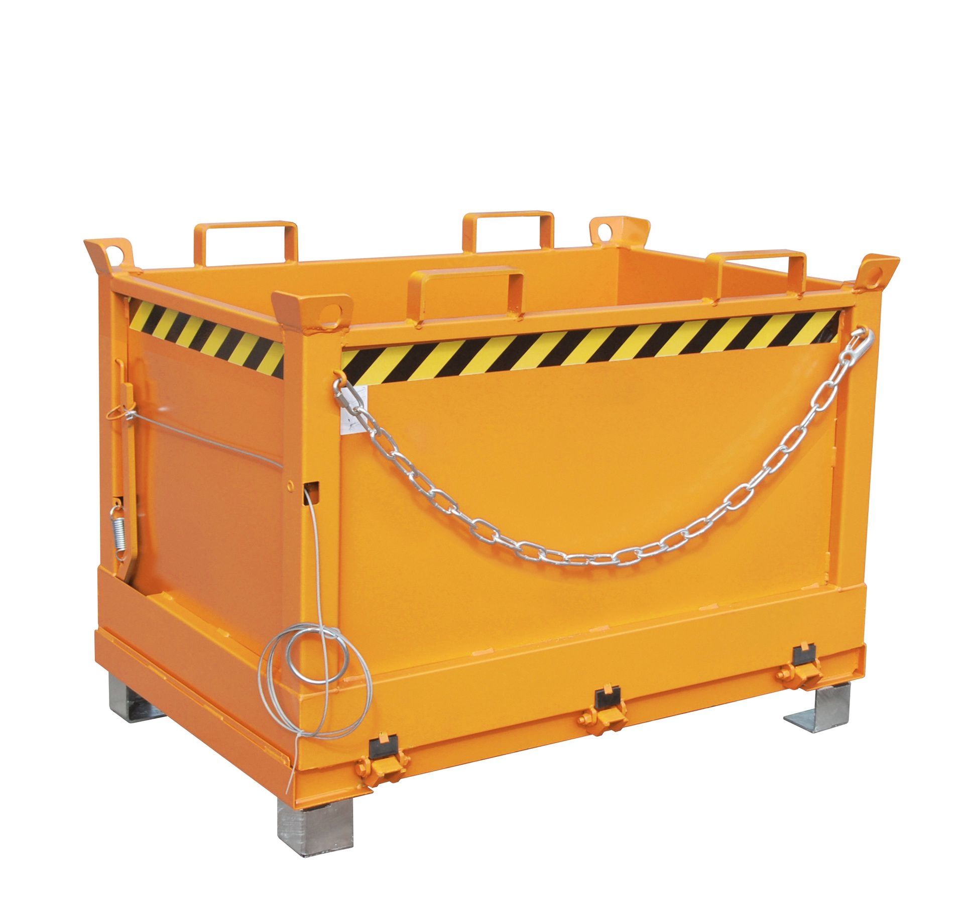 BAUER Klappbodenbehälter FB 500, lackiert, RAL 2000 Gelborange