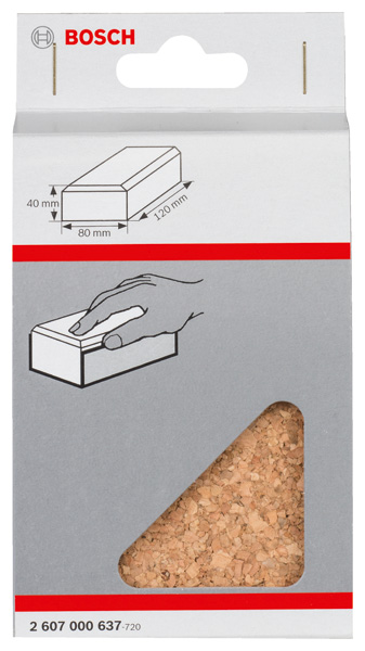 BOSCH Handschleifklotz, Länge x Breite: 80 x 120 mm, aus Kork, klein BOSCH Handschleifklotz, Länge x Breite: 80 x 120 mm, aus Kork, klein