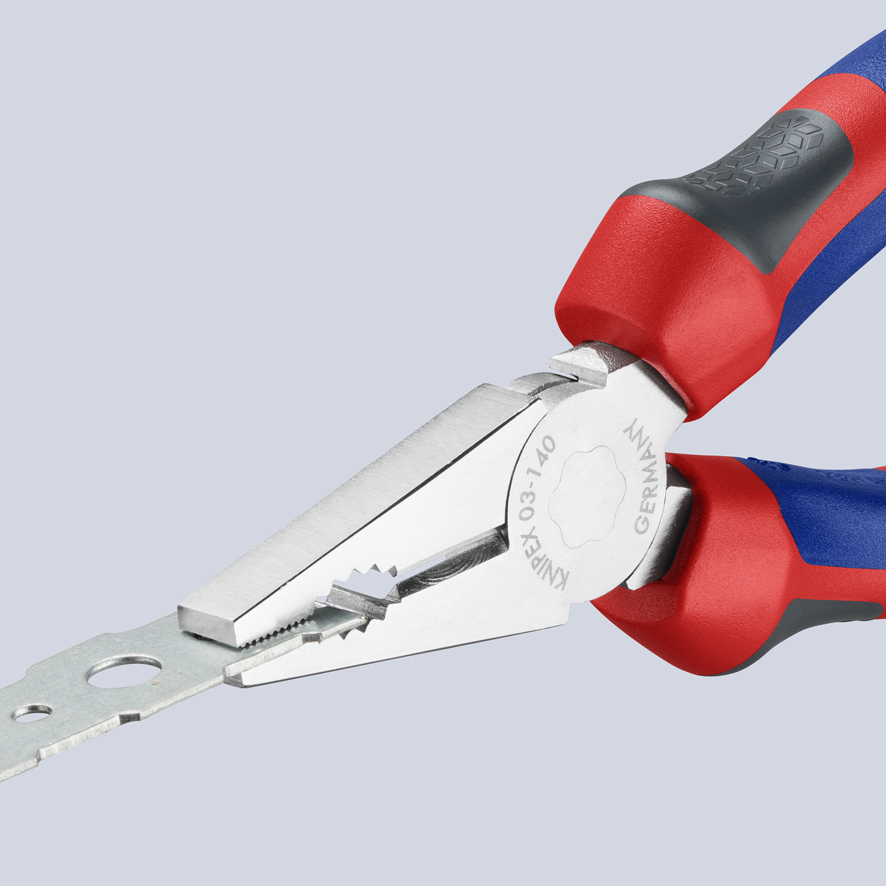 KNIPEX KNIPEX 03 05 140 Kombizange 140 mm verchromt mit Comfort-Griffen KNIPEX KNIPEX 03 05 140 Kombizange 140 mm verchromt mit Comfort-Griffen