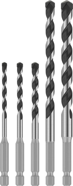 BOSCH PRO HEX-5 Bohrer-Set, 4x100, 5x100, 6x100, 8x150, 10x150 mm, 5-tlg.