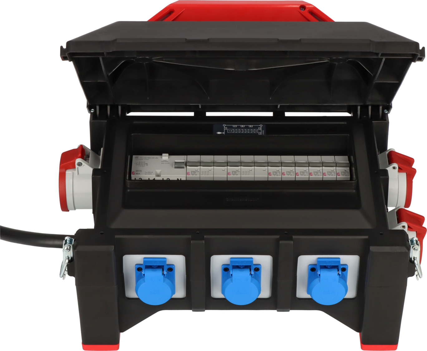 BRENNENSTUHL Professional Gummi-Stromverteiler BSV 5 2m H07RN-F 5G6,0 1xCEE32A+2x16A, 6x230V BRENNENSTUHL Professional Gummi-Stromverteiler BSV 5 2m H07RN-F 5G6,0 1xCEE32A+2x16A, 6x230V