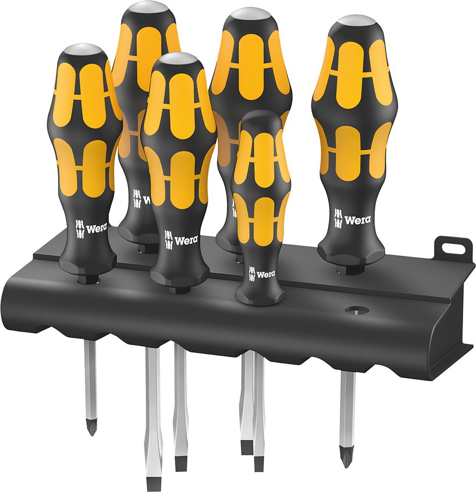 WERA Schraubendrehersatz Kraftform Schraubmeißel 932/6 Rack WERA Schraubendrehersatz Kraftform Schraubmeißel 932/6 Rack