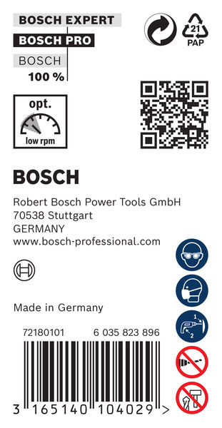 BOSCH PRO Wood HSS Installationsbohrer, 18 x 100 x 400 mm, SDS plus BOSCH PRO Wood HSS Installationsbohrer, 18 x 100 x 400 mm, SDS plus