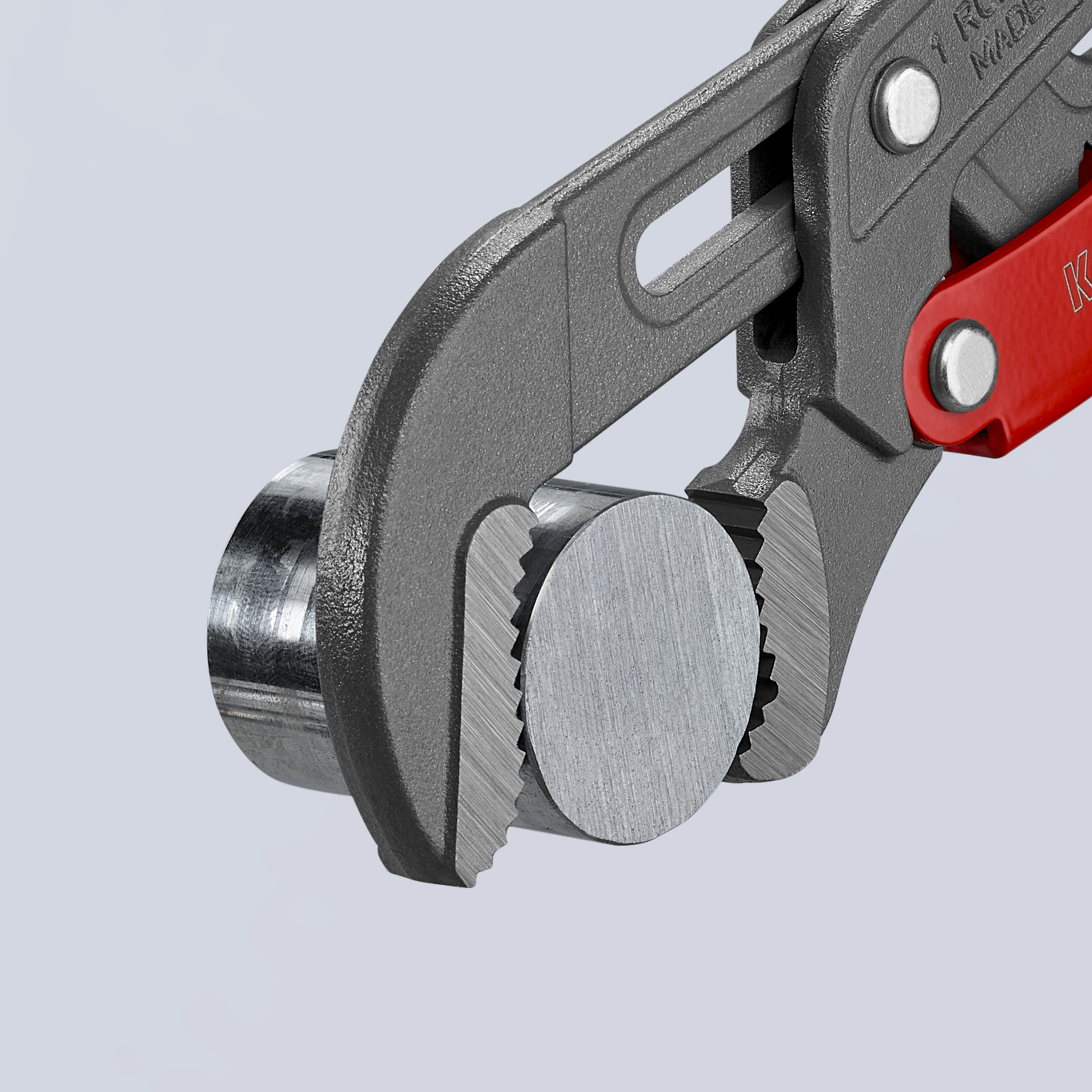 KNIPEX KNIPEX 83 61 010 Rohrzange S-Maul mit Schnelleinstellung 330 mm grau pulverbeschichtet mit Kunststoff überzogen