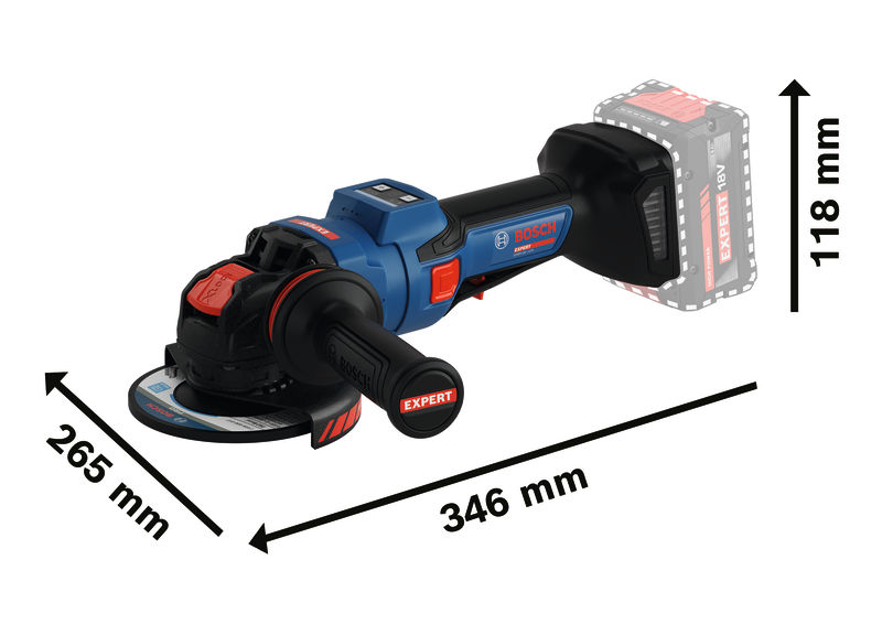 BOSCH Winkelschleifer EXWX18V-15PS in L-BOXX BOSCH Winkelschleifer EXWX18V-15PS in L-BOXX