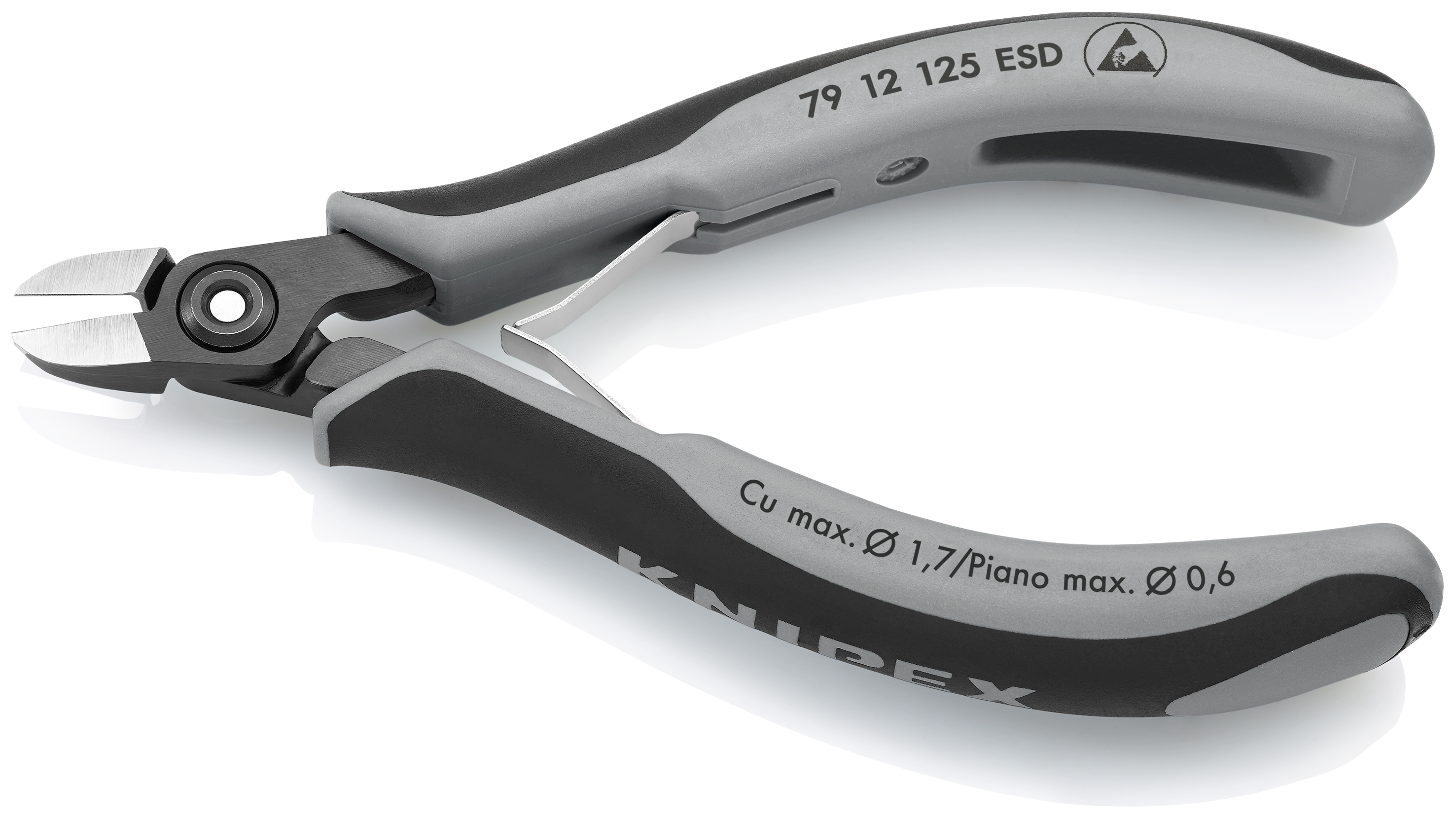 KNIPEX KNIPEX 79 12 125 ESD Präzisions-Elektronik-Seitenschneider ESD 125 mm brüniert mit Mehrkomponenten-Hüllen poliert KNIPEX KNIPEX 79 12 125 ESD Präzisions-Elektronik-Seitenschneider ESD 125 mm brüniert mit Mehrkomponenten-Hüllen poliert