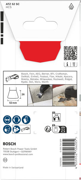 BOSCH ATZ 52 SC Multi Material Tauchsägeblatt, Starlock, 52 x 26 mm