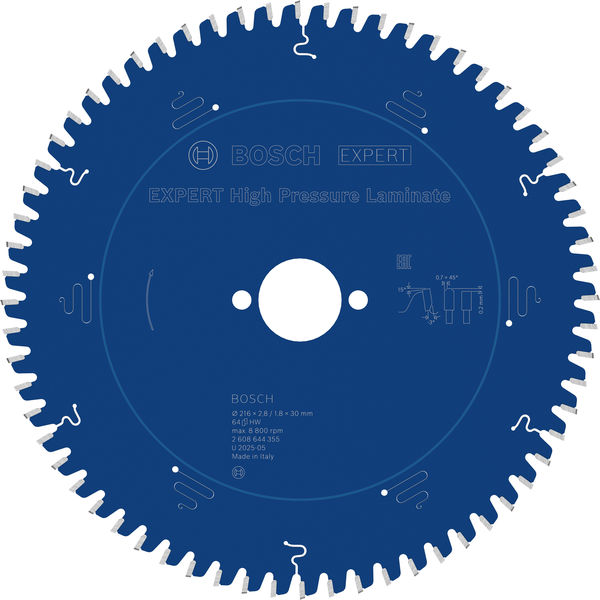 BOSCH Expert for High Pressure Laminate Kreissägeblatt 216x30-64
