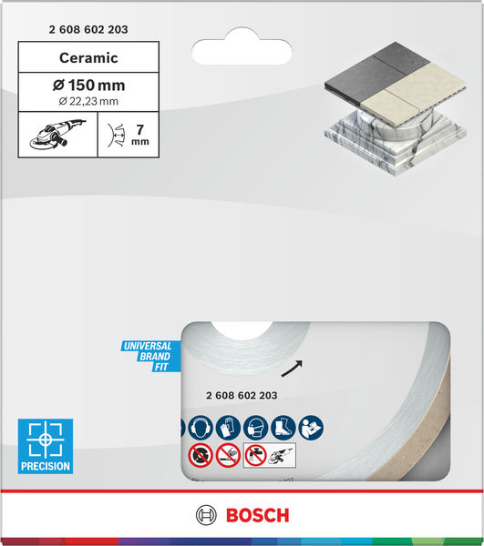 BOSCH Ceramic Trennscheibe, 150 x 7 mm, Bohrung 22,23 mm