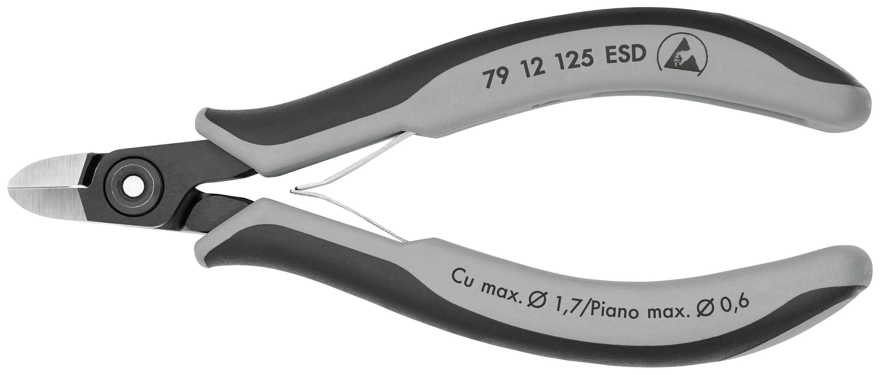KNIPEX KNIPEX 79 12 125 ESD Präzisions-Elektronik-Seitenschneider ESD 125 mm brüniert mit Mehrkomponenten-Hüllen poliert KNIPEX KNIPEX 79 12 125 ESD Präzisions-Elektronik-Seitenschneider ESD 125 mm brüniert mit Mehrkomponenten-Hüllen poliert
