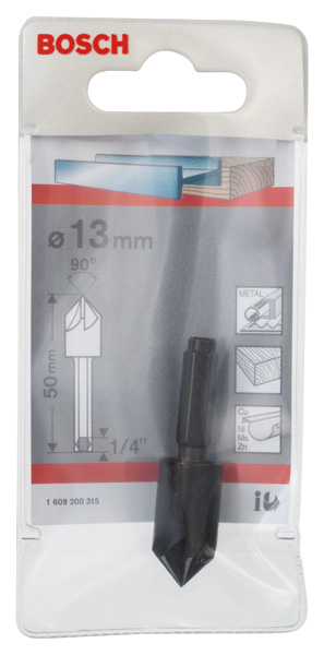 BOSCH Kegelsenker mit Sechskantschaft, 13,0 mm, 90°, 50 mm, 1/4-Zoll