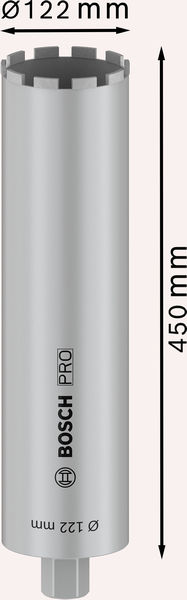 BOSCH PRO Nassbohrkrone, 122 x 450 mm, G 1 1/4 Zoll UNC BOSCH PRO Nassbohrkrone, 122 x 450 mm, G 1 1/4 Zoll UNC