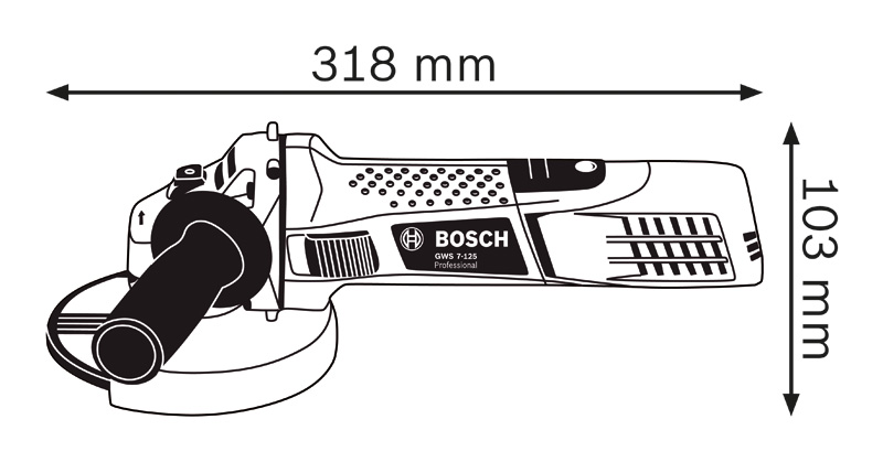 BOSCH Winkelschleifer GWS 7-125 im Karton BOSCH Winkelschleifer GWS 7-125 im Karton