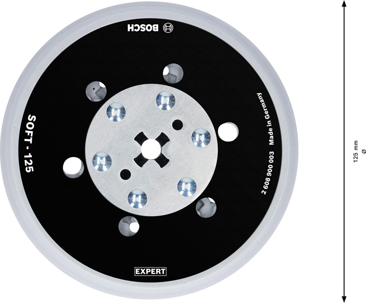 BOSCH EXPERT Multiloch-Stützteller, 125mm, weich, M8+5/16