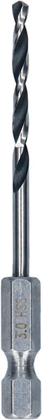 BOSCH Metal HSS Spiralbohrer, 3 x 33 x 72 mm, HEX 1/4“ Schaft