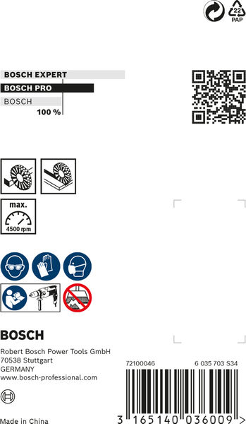 BOSCH PRO Multi Material clean Scheibenbürste, gerader Schaft, 75 x 0,2 mm BOSCH PRO Multi Material clean Scheibenbürste, gerader Schaft, 75 x 0,2 mm