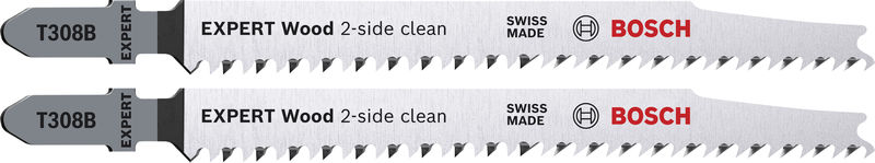 BOSCH EXPERT Wood 2-side clean T308B Stichsägeblatt, 2-tlg.