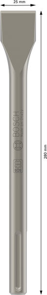 BOSCH PRO SDS max-4C Flachmeißel-Set, 25 x 280 mm, 10-tlg.