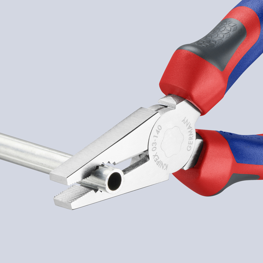 KNIPEX KNIPEX 03 05 140 Kombizange 140 mm verchromt mit Comfort-Griffen KNIPEX KNIPEX 03 05 140 Kombizange 140 mm verchromt mit Comfort-Griffen