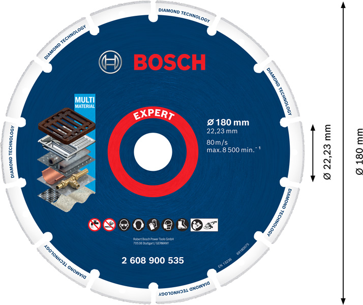 BOSCH EXPERT Diamond Metal Wheel Trennscheibe, 180x22,23 mm