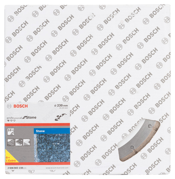 BOSCH Diamanttrennscheibe Standard for Stone, 230 x 22,23 x 2,3 x 10 mm, 10er-Pack BOSCH Diamanttrennscheibe Standard for Stone, 230 x 22,23 x 2,3 x 10 mm, 10er-Pack