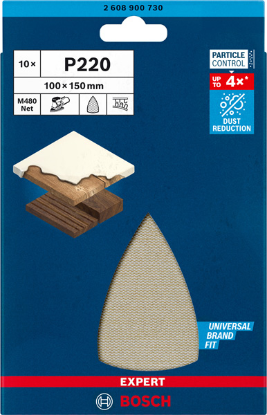 BOSCH EXPERT M480 Schleifnetz, 100x150mm, K22, 10-tlg. BOSCH EXPERT M480 Schleifnetz, 100x150mm, K22, 10-tlg.