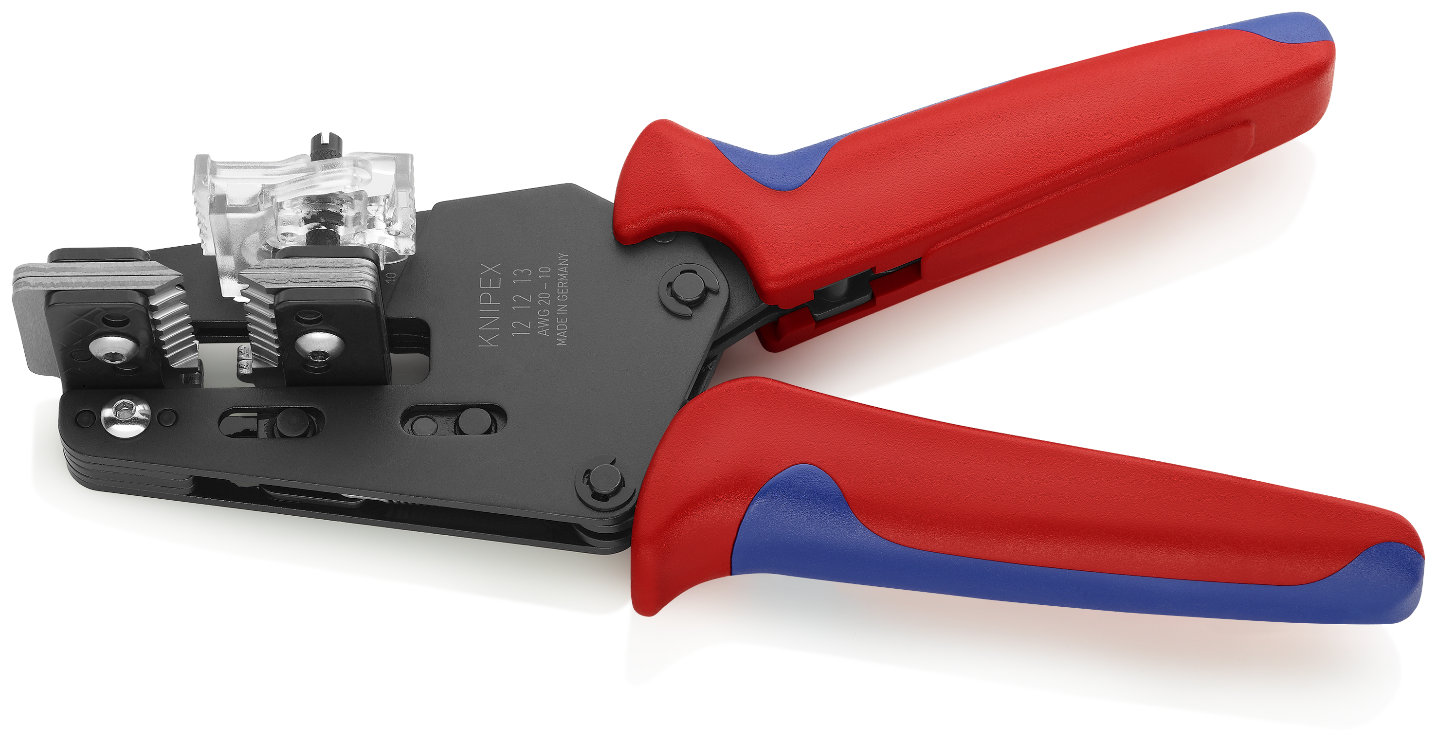 KNIPEX KNIPEX 12 12 13 Präzisions-Abisolierzange mit Formmessern 195 mm brüniert mit Mehrkomponenten-Hüllen