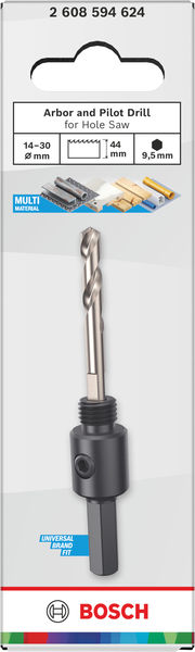 BOSCH Aufsteckhalter und Zentrierbohrer für Lochsäge, 14-30 x 44 mm BOSCH Aufsteckhalter und Zentrierbohrer für Lochsäge, 14-30 x 44 mm