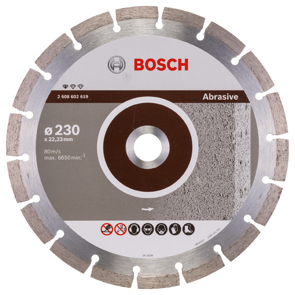 BOSCH Diamanttrennscheibe Standard for Abrasive, 230 x 22,23 x 2,3 x 10 mm BOSCH Diamanttrennscheibe Standard for Abrasive, 230 x 22,23 x 2,3 x 10 mm