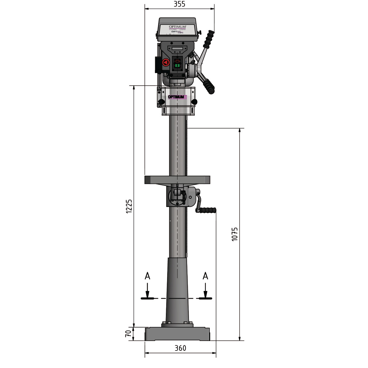 OPTIMUM Säulenbohrmaschine OPTIdrill D 26Pro OPTIMUM Säulenbohrmaschine OPTIdrill D 26Pro