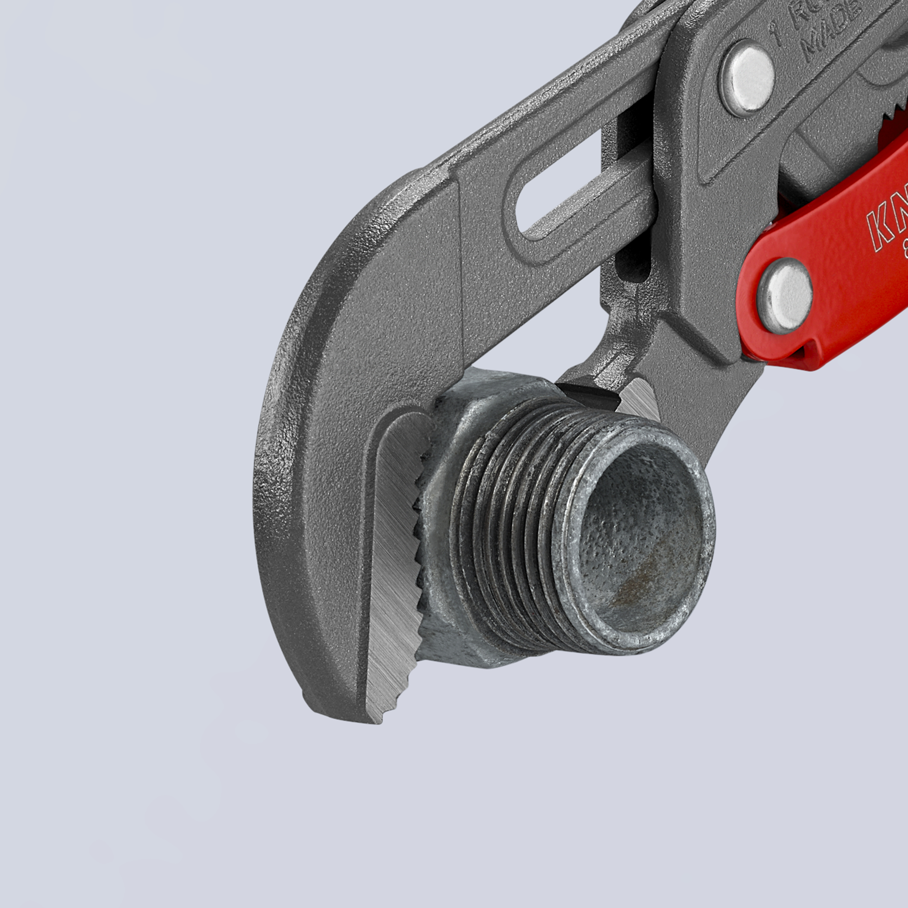 KNIPEX KNIPEX 83 61 010 Rohrzange S-Maul mit Schnelleinstellung 330 mm grau pulverbeschichtet mit Kunststoff überzogen