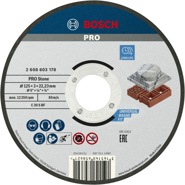 BOSCH PRO Stone Trennscheibe, 125 x 3 x 22,23 mm