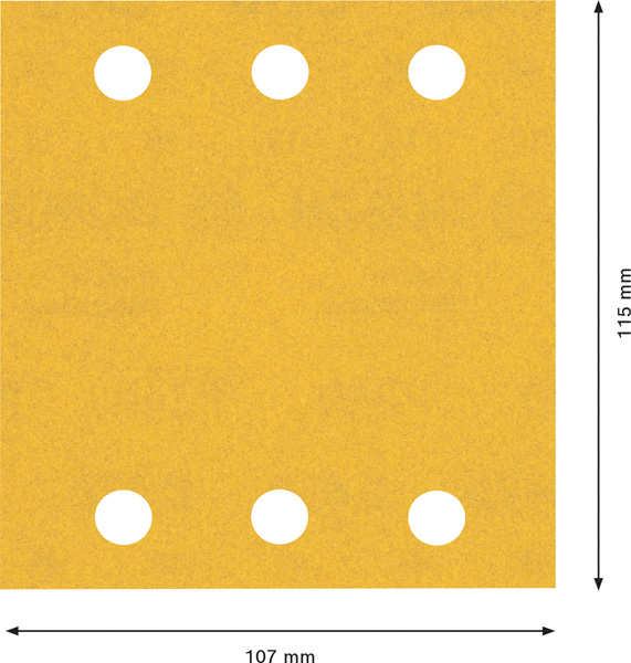 BOSCH EXPERT C470 Schleifblatt, 115x107mm, K240, 6 Löcher, 10-tlg. BOSCH EXPERT C470 Schleifblatt, 115x107mm, K240, 6 Löcher, 10-tlg.
